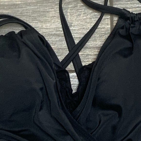 New Costal Blue Black One Piece Control Swimsuit Small Shaping Slimming Support - Picture 5 of 10